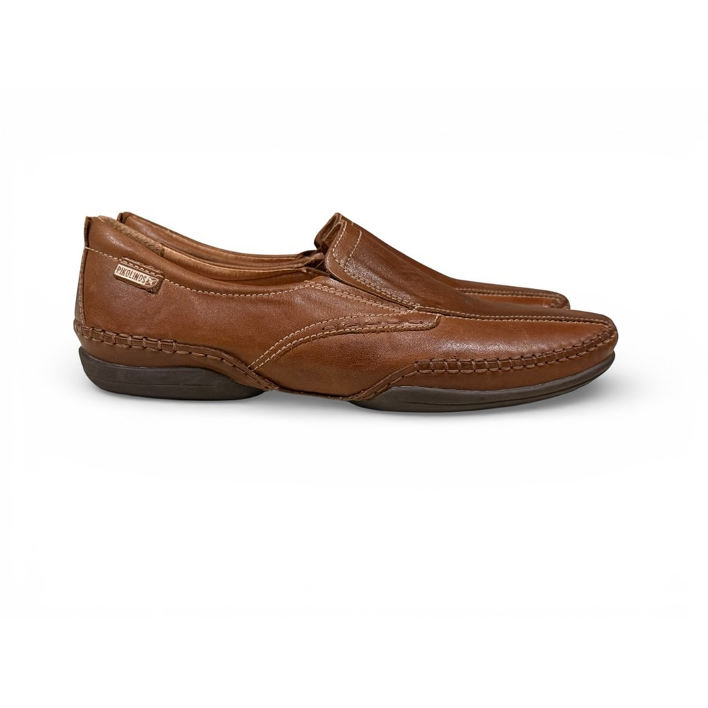 Pikolinos Men's Puerto Rico Leather Loafers Marrón Cognac Sz 8/41 - Picture 2 of 8